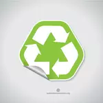 Recycling symbool sticker