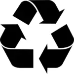 Recycling symbol silhouette vector clip art