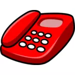Vector afbeelding van rode telefoon