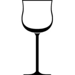 Gambar vektor Silhouette gelas anggur merah