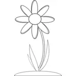 Uzun SAP çiçek boyama kitabı için vektör grafikleri