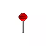 Seni klip merah lollipop vektor