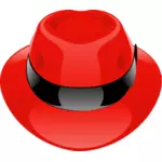 Vector drawing of shiny fantasy red hat