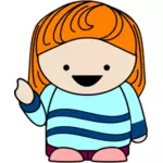 Ginger karikatura dívka