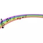 Векторная графика Радуга музыкальных нот