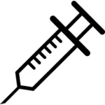 Medyczne strzykawki ikona wektor clipart