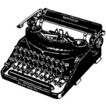מכונת כתיבה וינטג ' בשחור-לבן