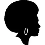 African American kvinnliga siluett