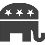 Republikaanien symboli siluetti