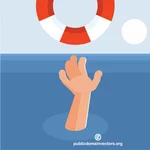 Rescue at sea vector graphics