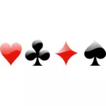 Playing card signs vector illustration