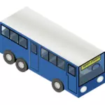 Modrý autobus vektorové kreslení