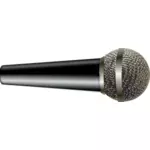 Vector image of photorealistic metal microphone