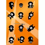 Small cartoon figures