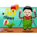 Celebrate 50 clipart vector image