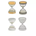 Sand glasses selection vector image