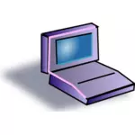 Ordinateur portable dessin animé icône vector image