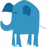 Синий слон Векторный рисунок