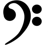 Vector drawing of bass clef