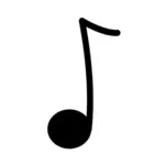 Vector image of eighth note