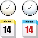 Zegar i kalendarz grafika wektorowa