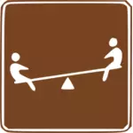 Vector image of seesaw area traffic sign