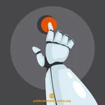 Robotic hand red button
