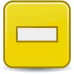 Yellow graphics of computer button - minus