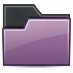 Opened violet folder