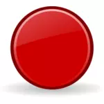 그림자와 빨간 기록적인 버튼의 벡터 그래픽