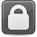 Image clipart vectoriel de l'icône de sécurité en niveaux de gris