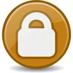 Grafika wektorowa ikona bezpieczeństwa brązowy