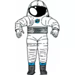 Astronaut voor NASA Mark III ruimtepak vector tekening