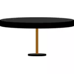 黒い丸いテーブル