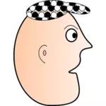Checkered kapelusz twarz