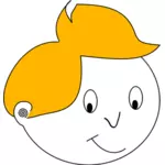 Vector illustration of a blond boy