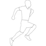 Ilustraţie vectorială a tânăr atlet
