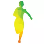 Siluetă colorate de un alergator