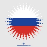 Russische vlag halftooneffect