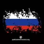Drapelul Rusiei pe fundal negru