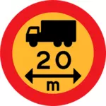 20m Fahrzeug Zeichen Vektor-illustration