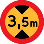 3.5 m traffic road sign vector illustration