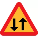 Dva pruhy silničního provozu podepsat vektorové kreslení