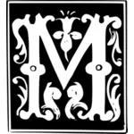 装飾文字 M のベクトル グラフィック