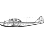 Martin M-130 kapal terbang siluet