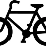Sepeda siluet tanda vektor ilustrasi
