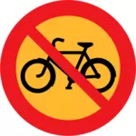 Nu biciclete trafic semn vector illustration