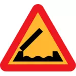 Retractable bridge traffic sign vector graphics