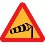 Seite Winde Road Sign-Vektor-Bild