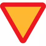 Rendite von Verkehrszeichen Vektor-ClipArt
